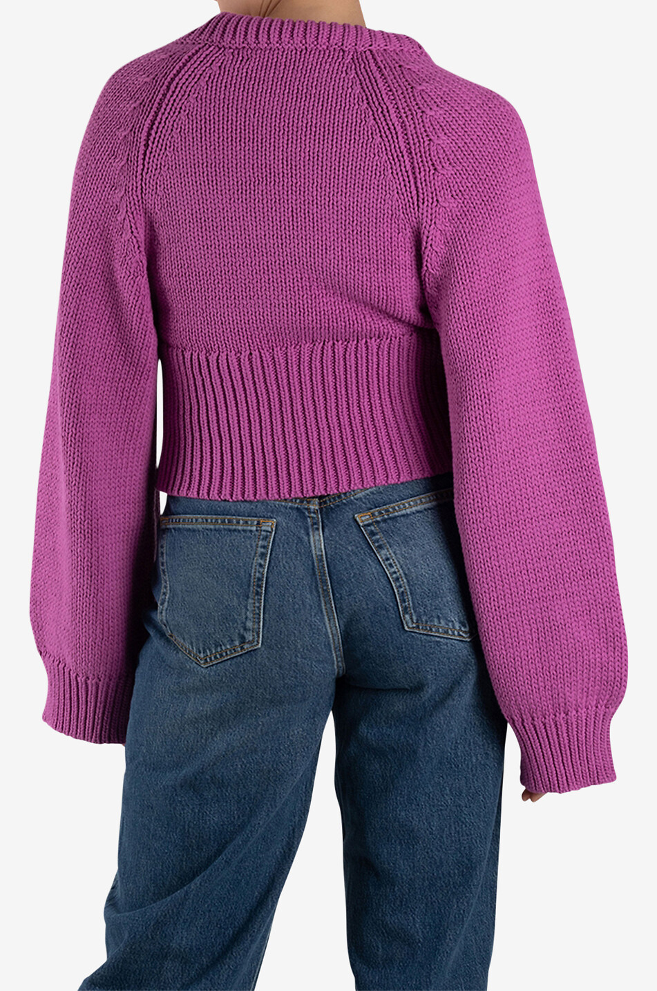 ROTATE BIRGER CHRISTENSEN Gracelyn cotton-blend cardigan Women DARK PINK 3