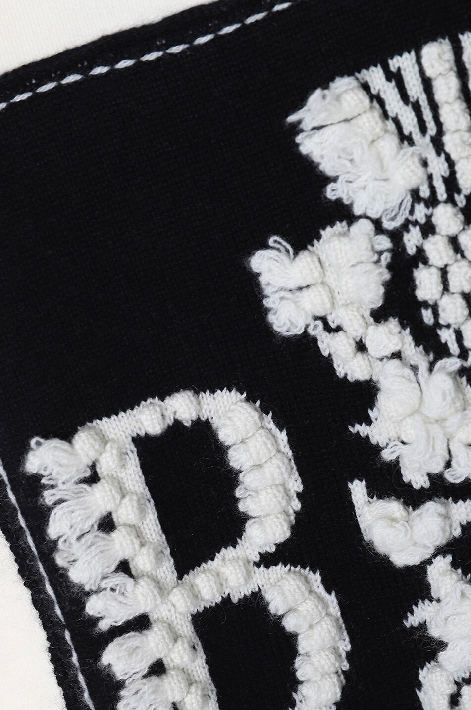 BARRIE Sweatshirt aus Baumwolle mit Jacquard-Patch Damen SCHWARZ 3