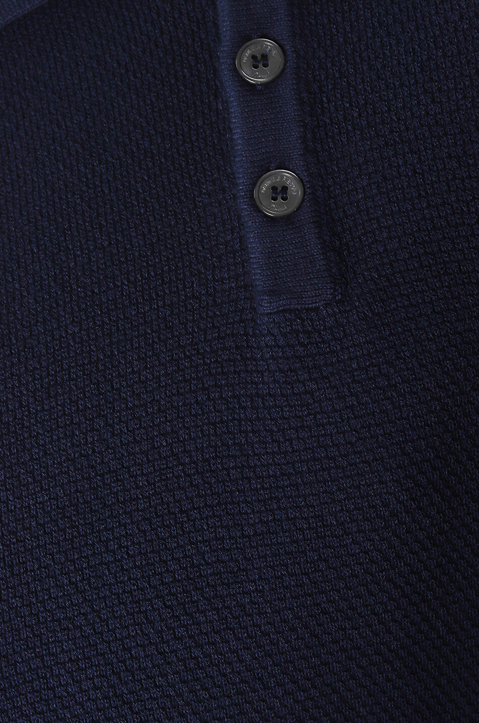 DANIELE FIESOLI Polo texturé à manches courtes en coton Homme BLEU FONCE 3