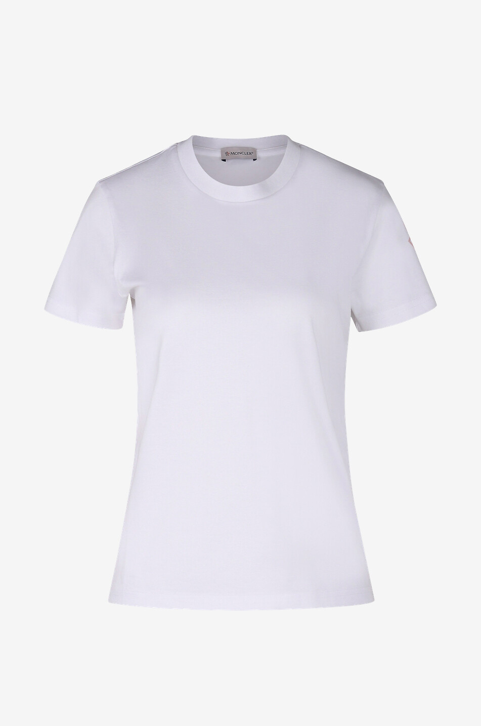 MONCLER T-shirt à manches courtes imprimé logo rouge-à-lèvres Femme BLANC 1