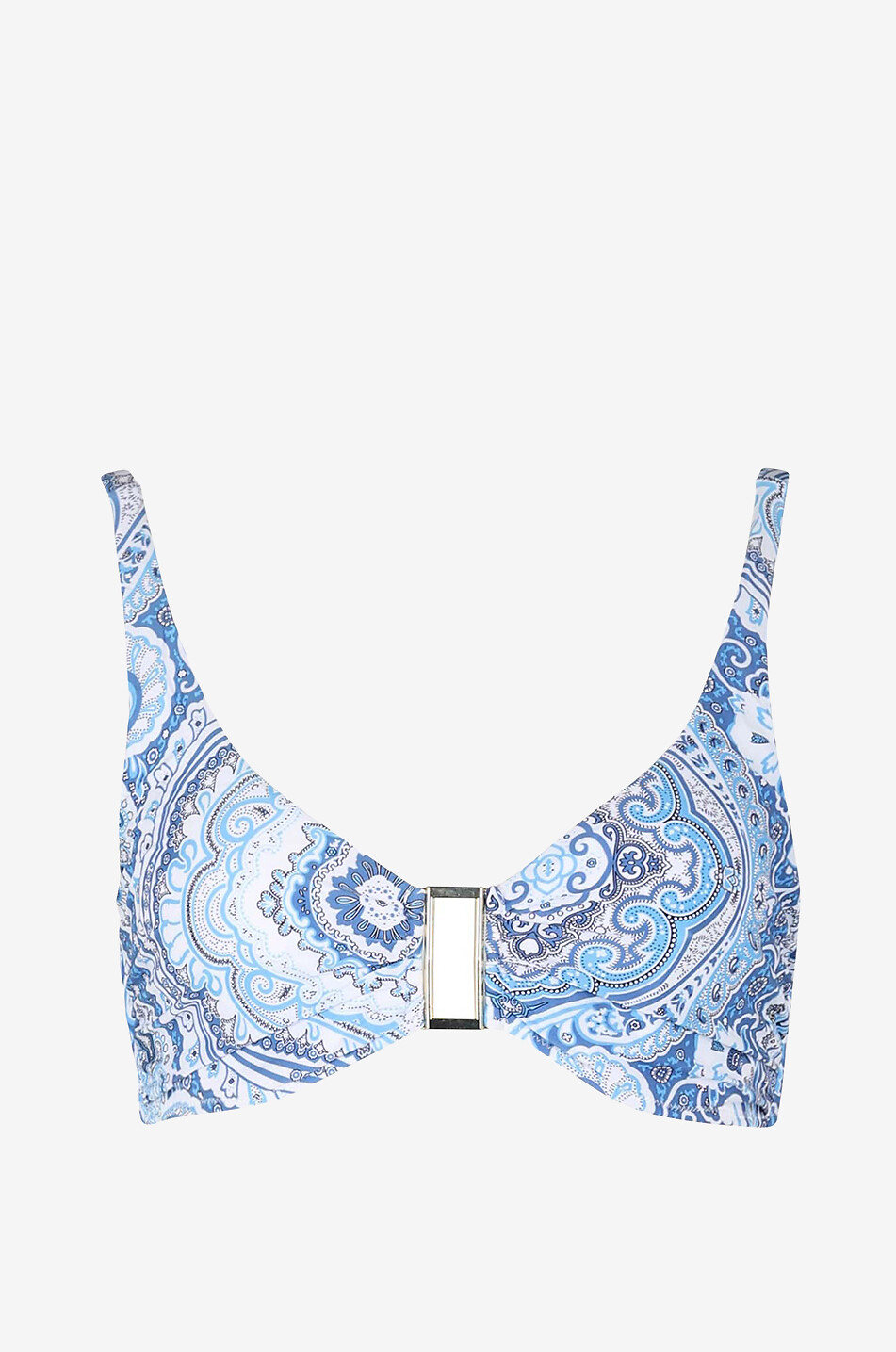 MELISSA ODABASH Triangel-Bikini-Oberteil aus Lycra mit Paisley-Print Bel Air Damen BLAU 1