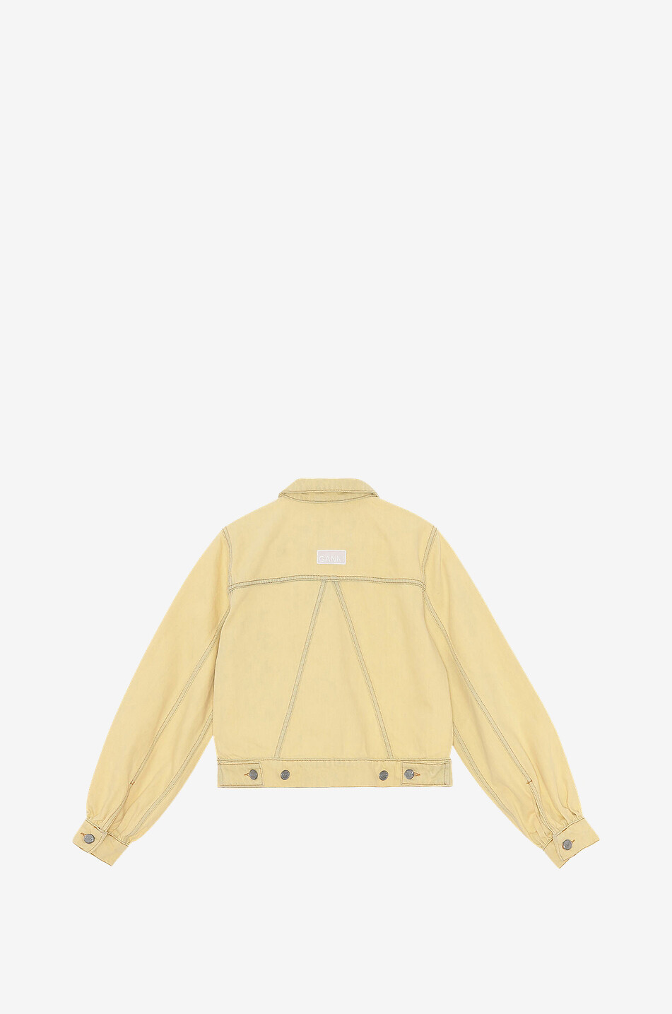 GANNI Jeansjacke aus Bio-Baumwolle Rutabaga Damen HELLGELB 2