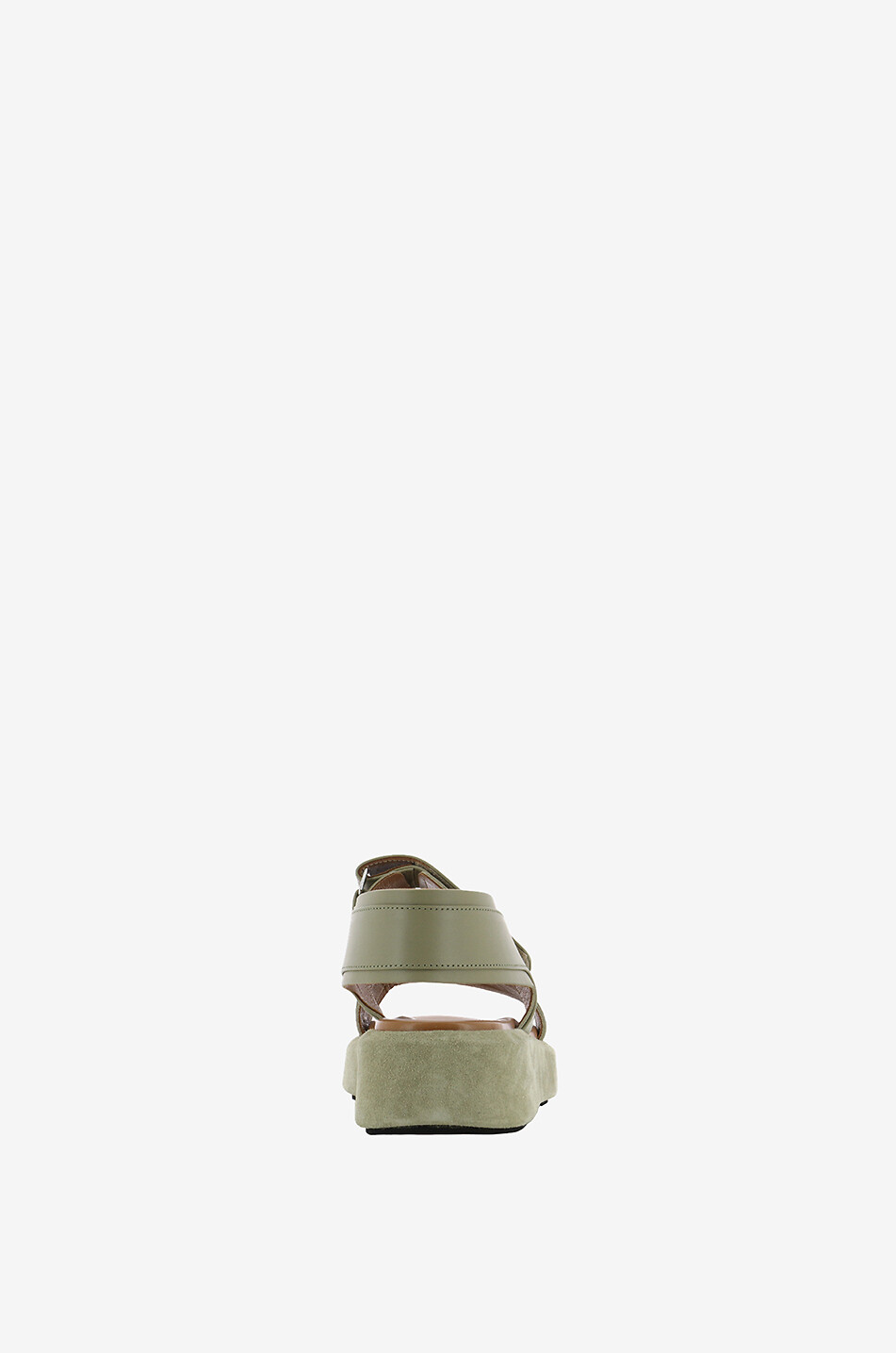 ATP ATELIER Sandales plates en cuir de vachette Varese Femme VERT CLAIR 4