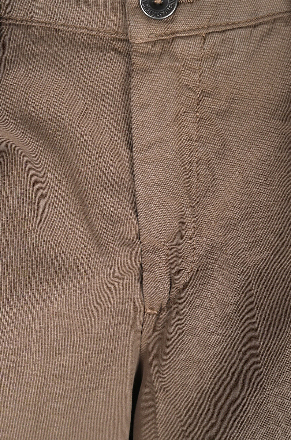 B SETTECENTO Bermudashorts aus Baumwolle und Leinen Herren HELLBRAUN 3
