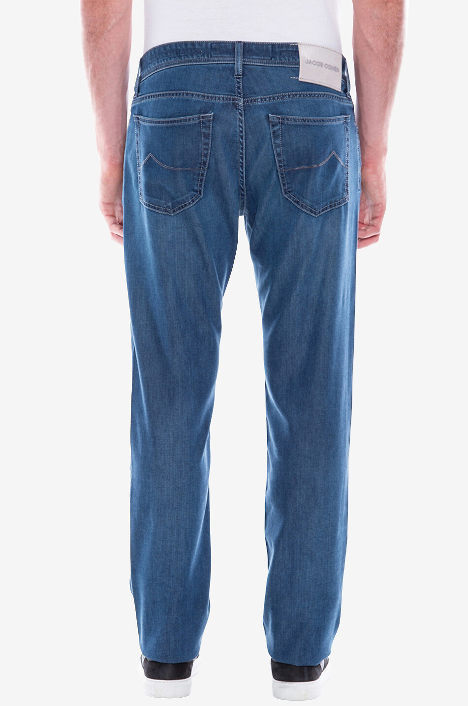 JACOB COHEN J625 regular lyocell and silk jeans Men MEDIUM BLUE 4