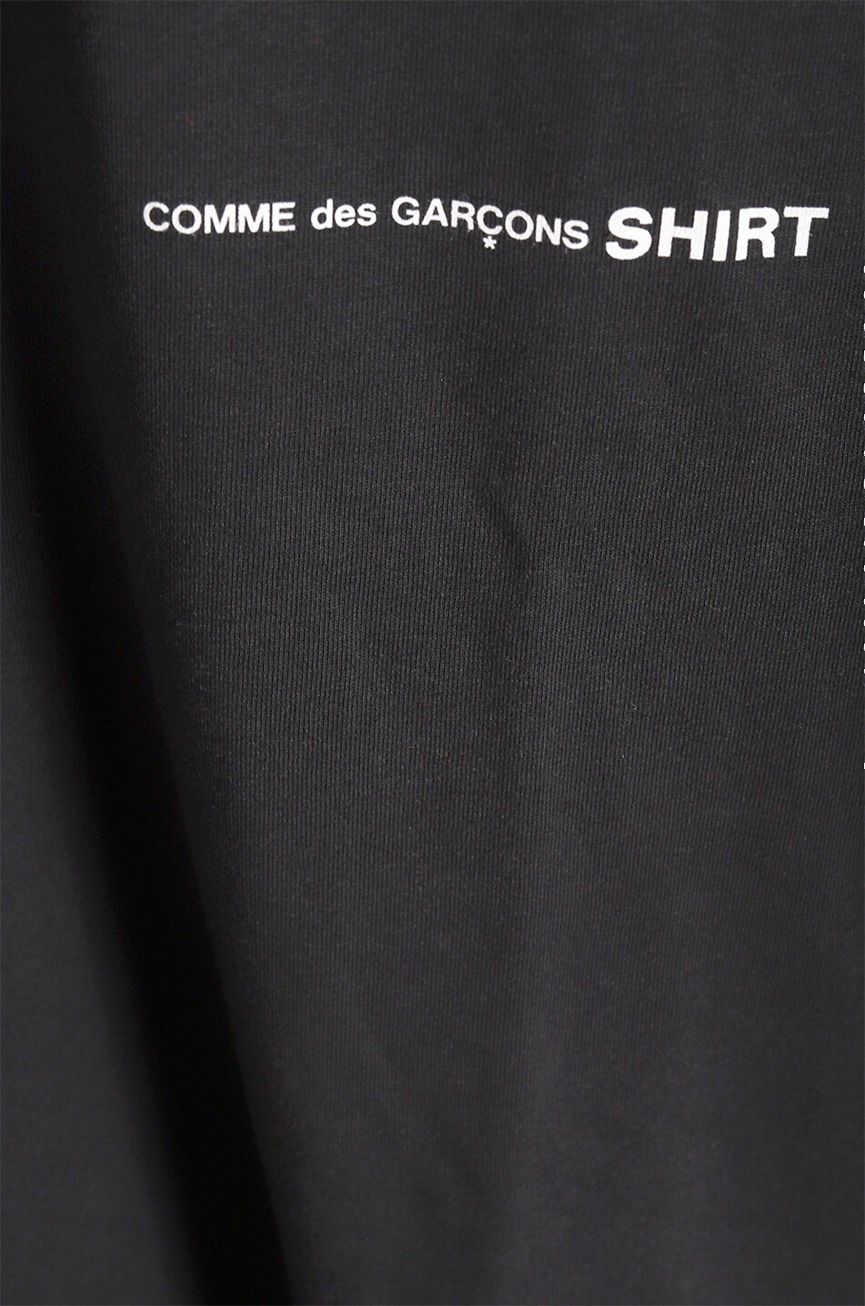 COMME DES GARCONS SHIRT Logo printed long-sleeved jersey T-shirt Men BLACK 3