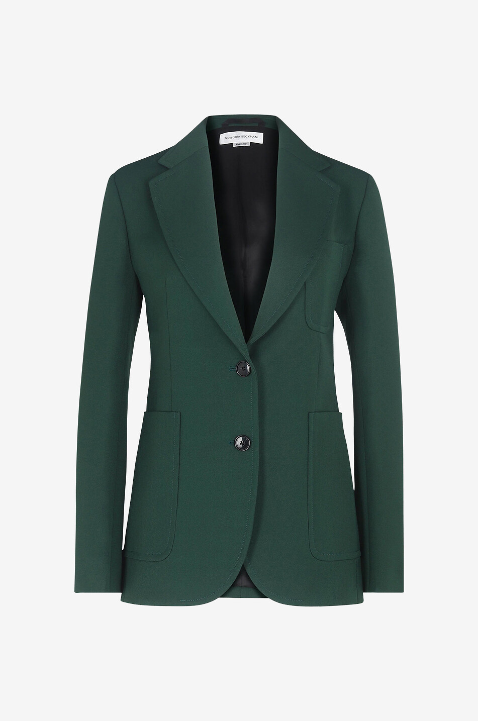 Blazer à boutonnage simple en sergé de laine