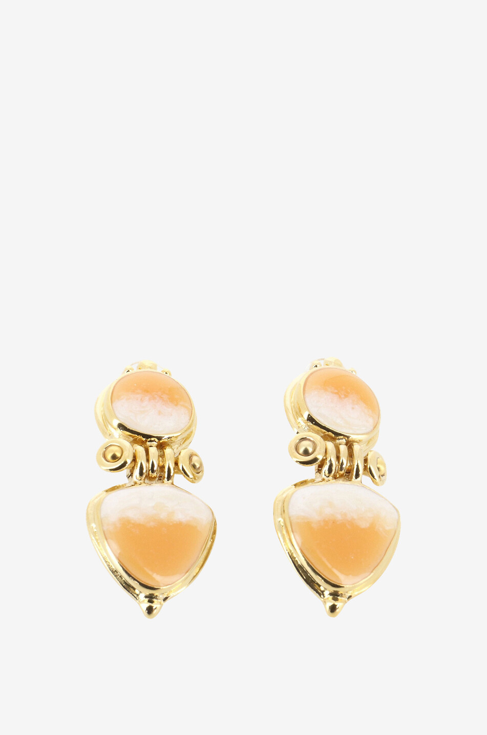 GAS BIJOUX Colorado enamelled gold-tone ear clips Women MULTI COLOURED 1