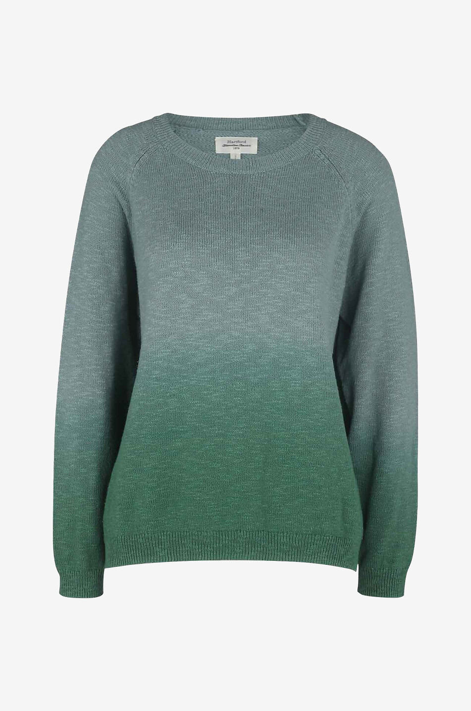 Pull à col rond en coton dégradé de couleur Mafalda