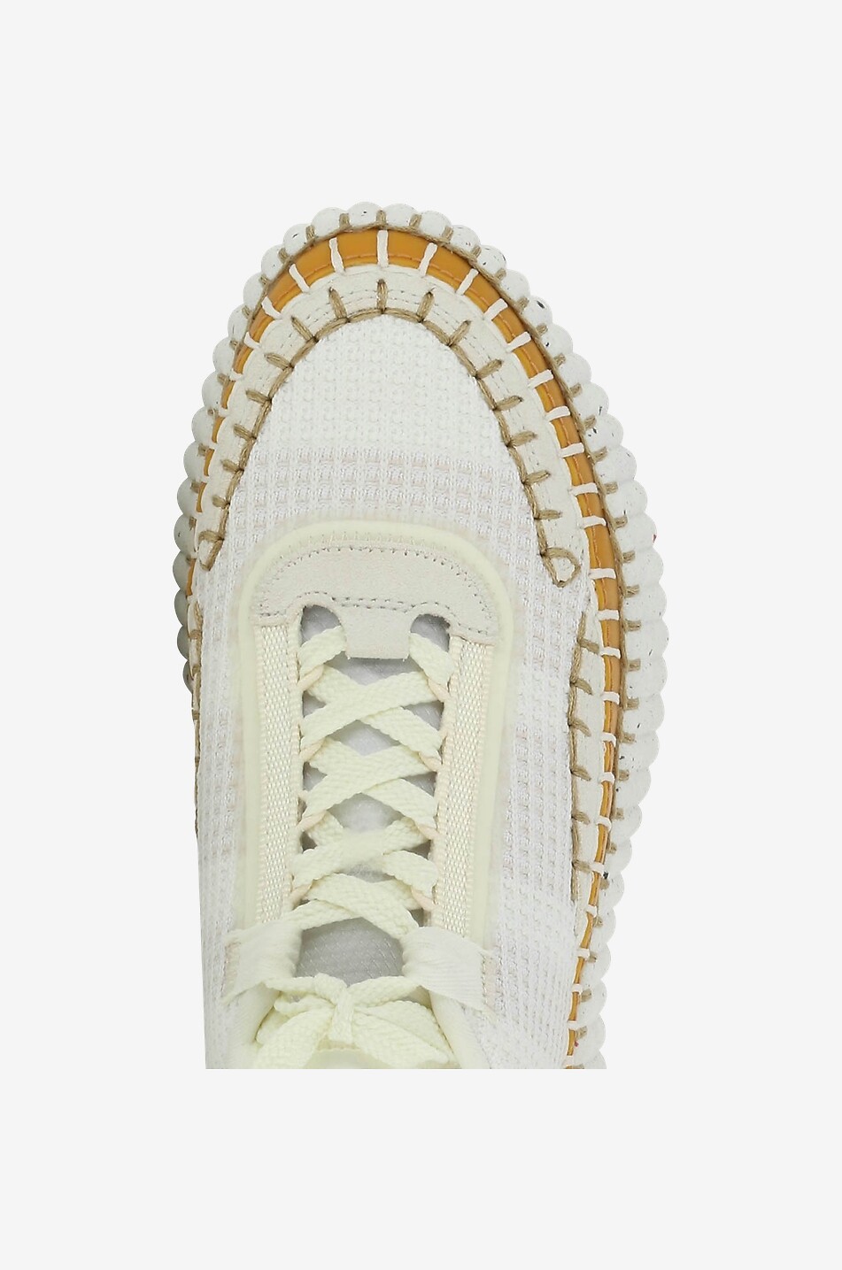 CHLOE Nama Eco-friendly low top mesh sneakers Women WHITE 5