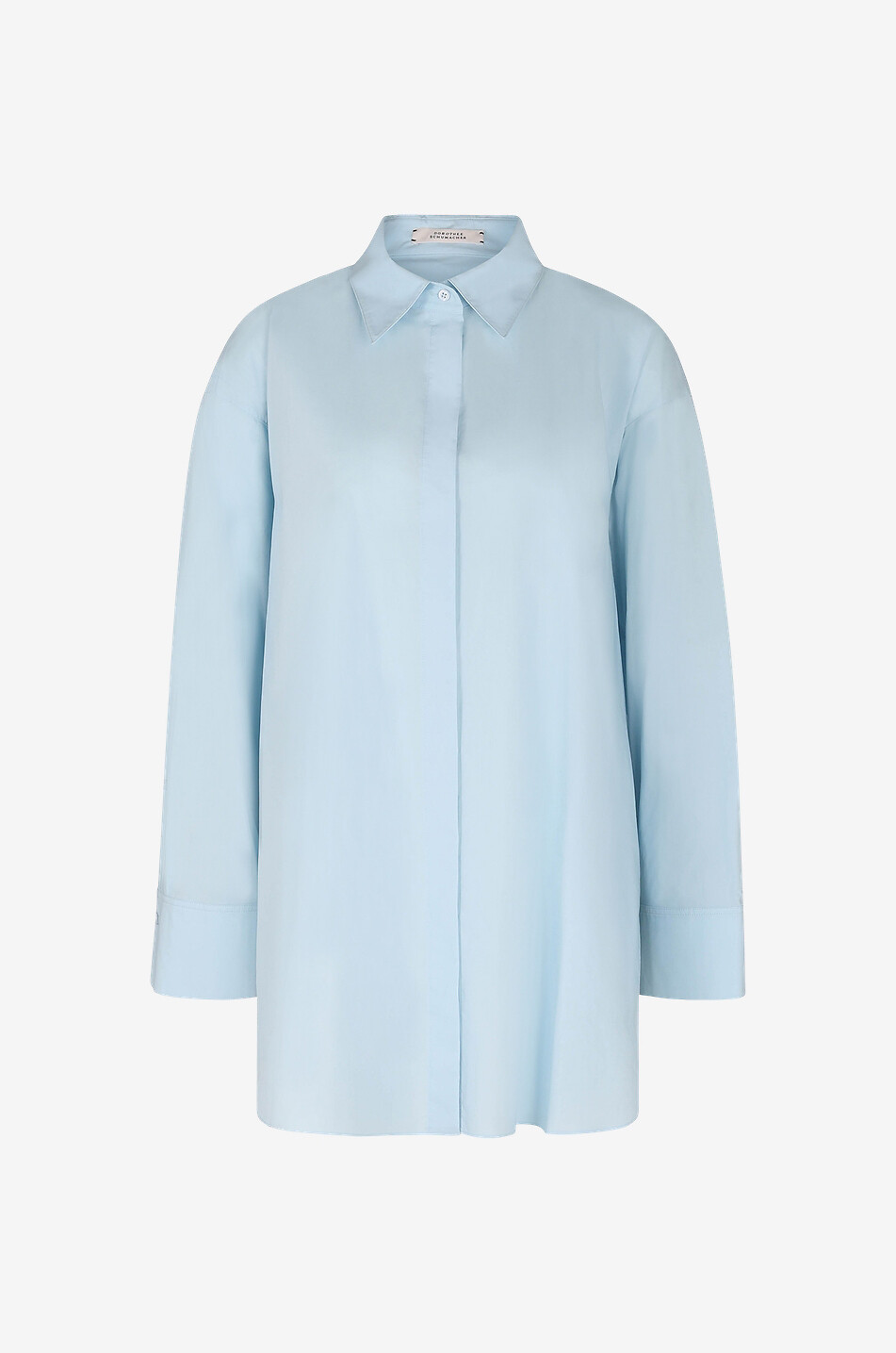 Langes Hemd mit Lochstickerei im Rücken