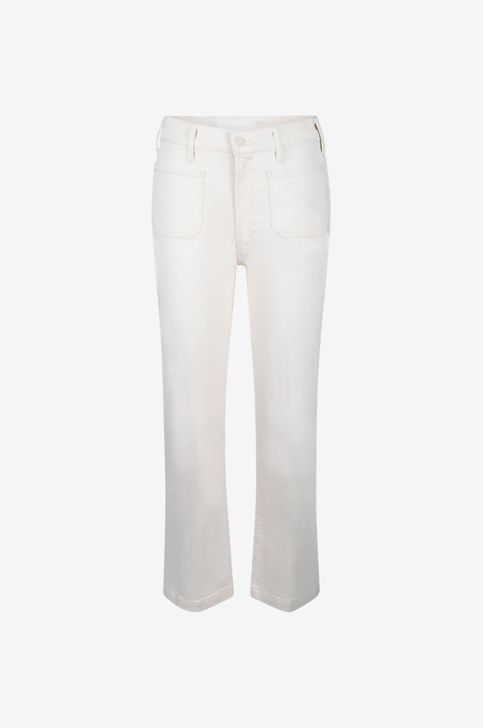 MOTHER The Hustler Patch Pocket Flood bootcut jeans Women Light beige 1
