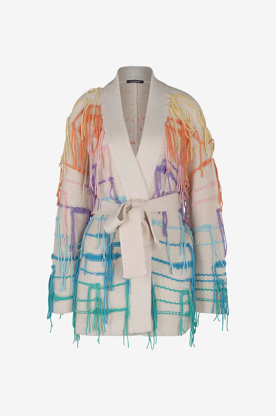 Psycedelic cashmere cotton cardigan