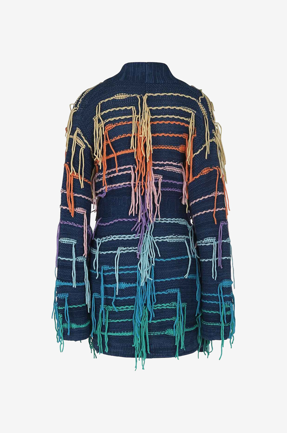 CANESSA Cardigan en cachemire et coton Psychedelic Femme BLEU FONCE 2