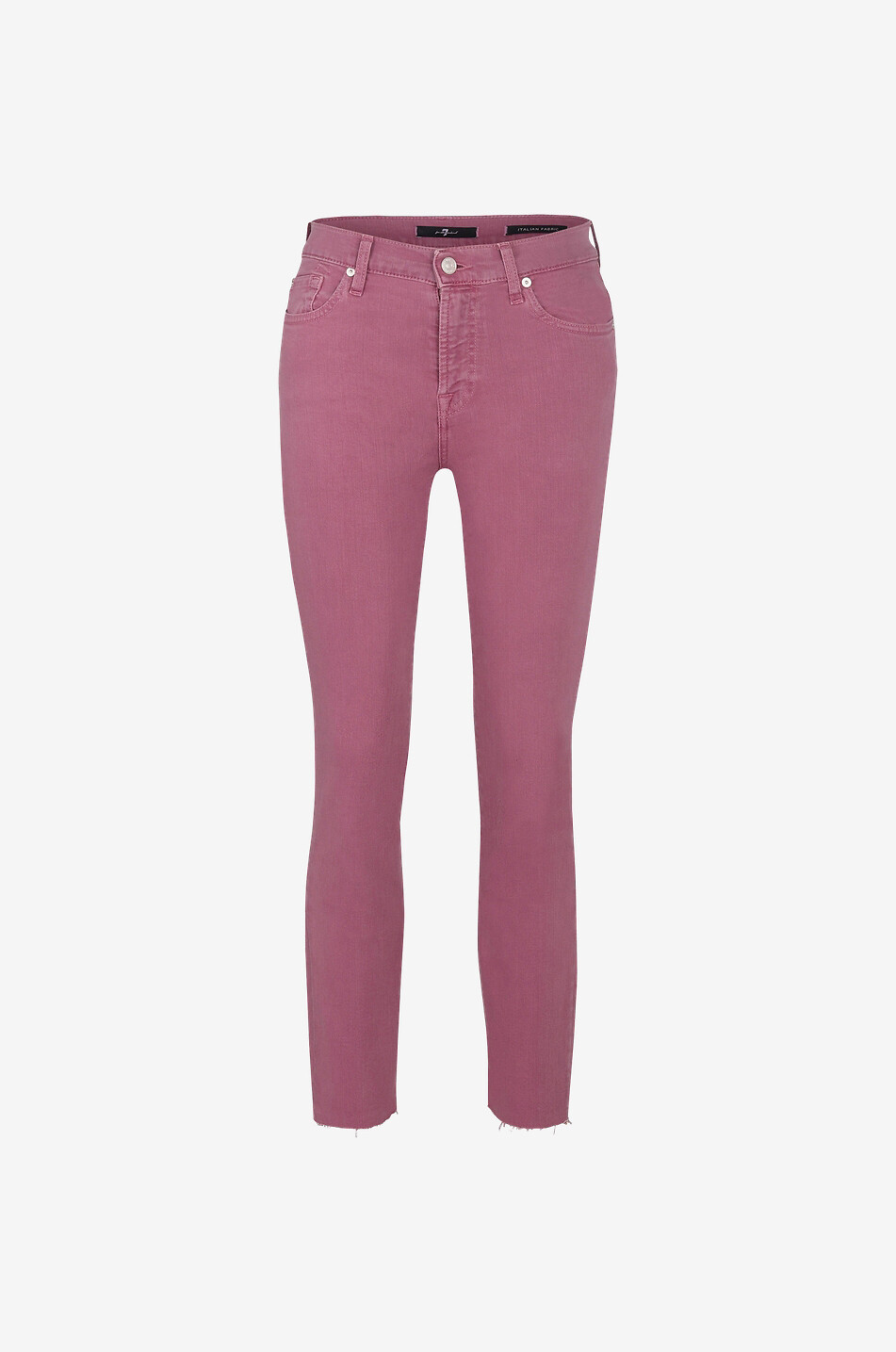 7 FOR ALL MANKIND Roxanne Ankle Colored cotton-blend slim fit jeans Women MEDIUM PINK 1