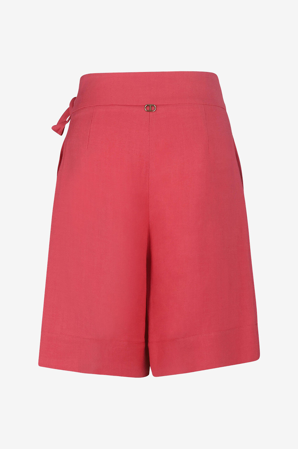 TWINSET Breezy waistband tuck shorts Women LIGHT RED 2