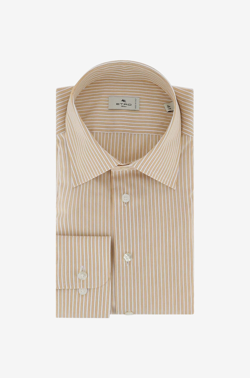 ETRO Long-sleeved finely striped shirt Men LIGHT ORANGE 1