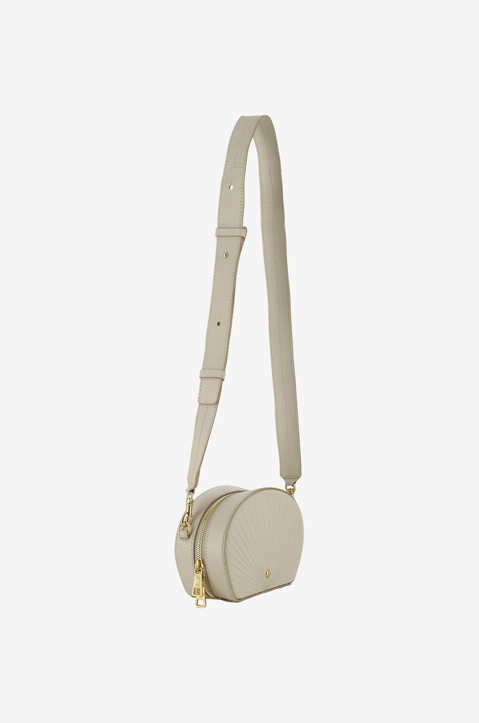 SEE BY CHLOE Shell smooth leather shoulder bag Women Light beige 2