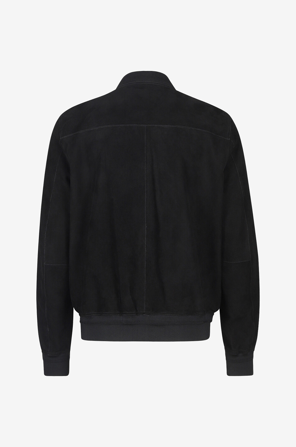 Bomber en daim à col chemise