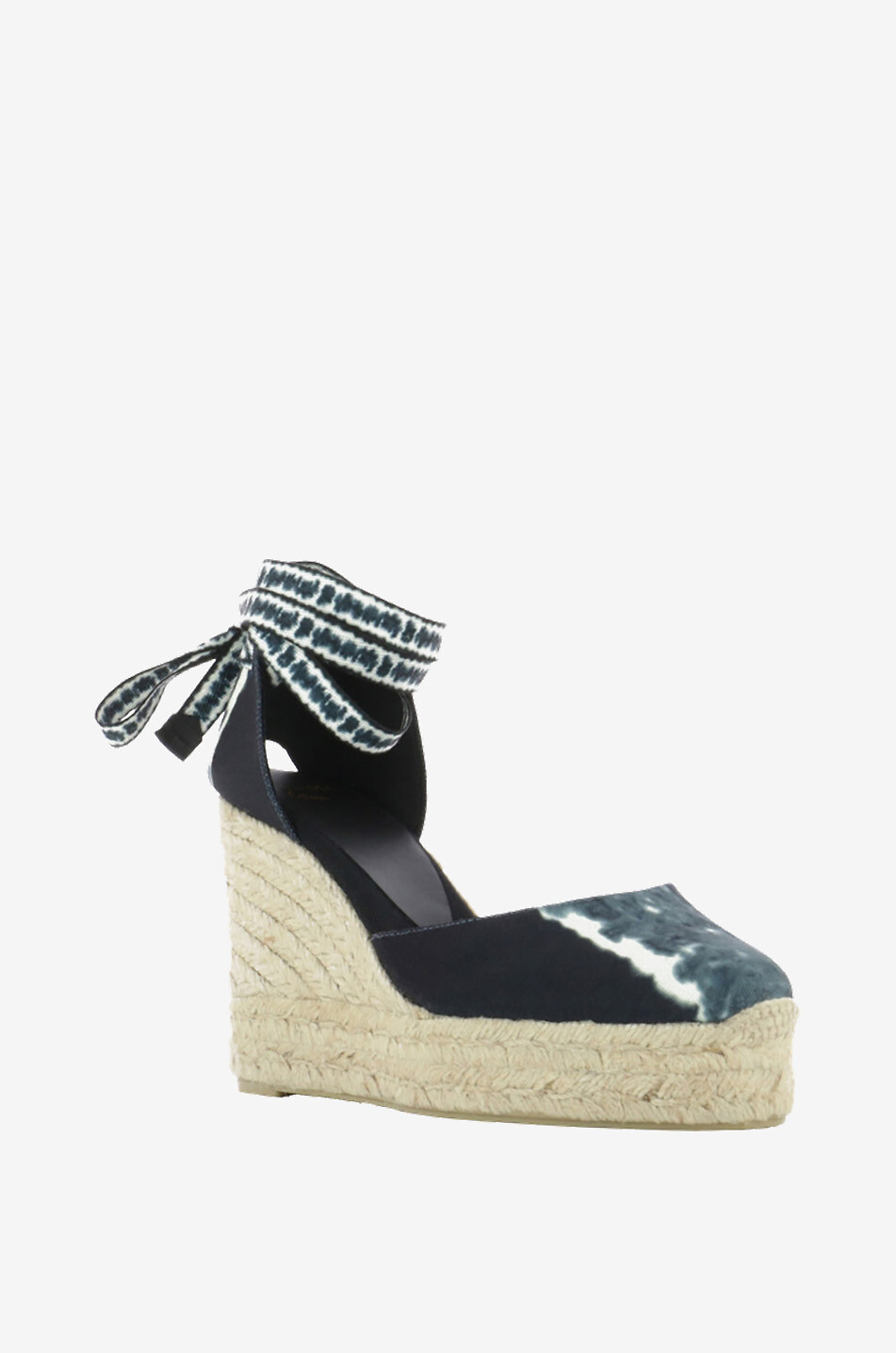 Keilespadrilles aus Stoff mit Tie-Dye--Print Carina 11 cm