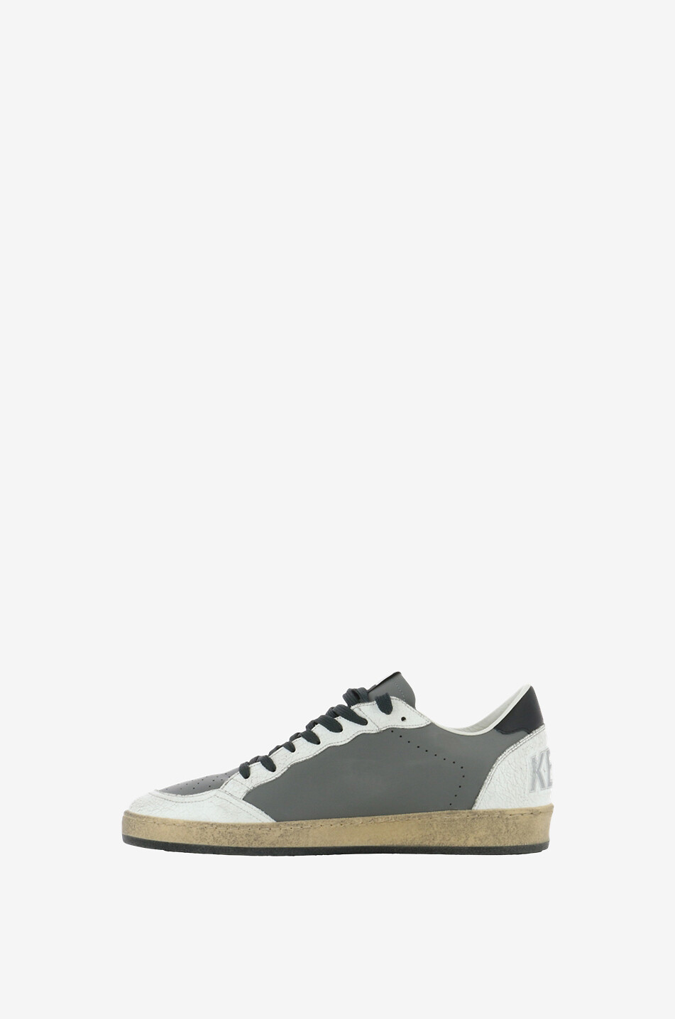 GOLDEN GOOSE Ledersneaker Ball Star Herren DUNKELGRAU 3
