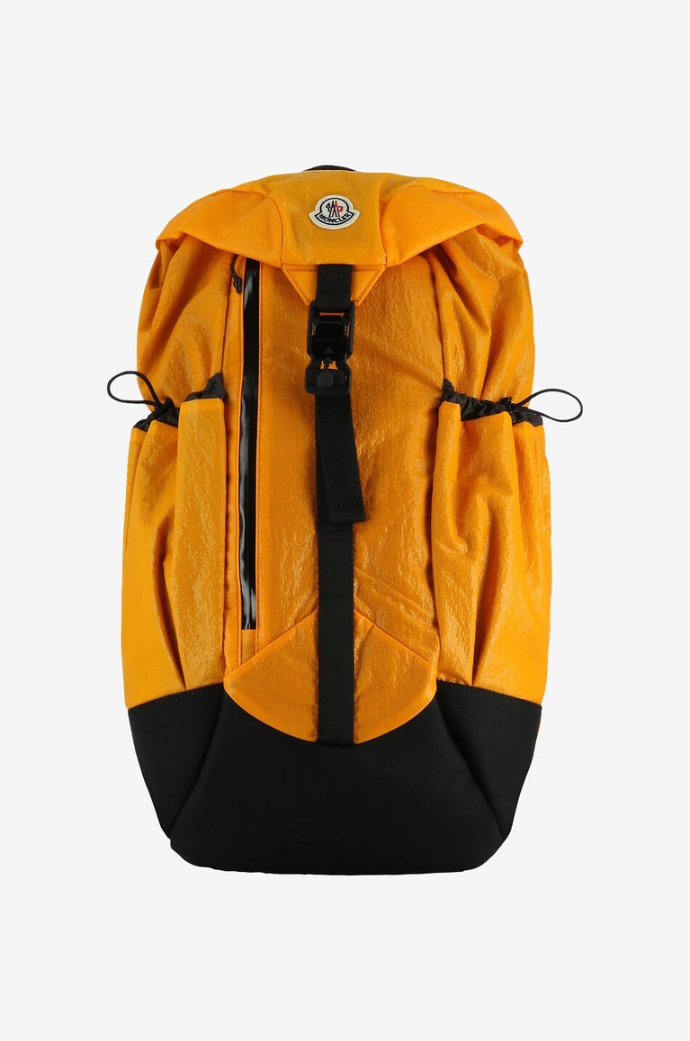 MONCLER Jet ripstop and leather backpack Men ORANGE 1