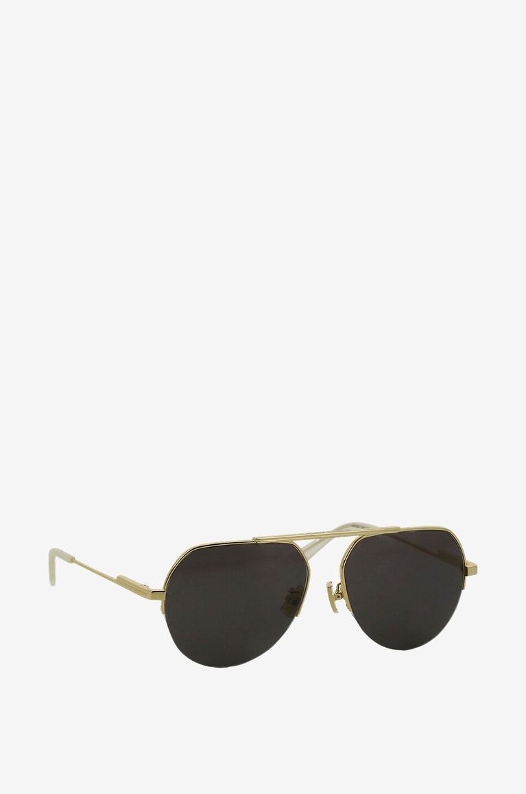 BOTTEGA VENETA Classic metal aviator sunglasses Women GOLDEN 2