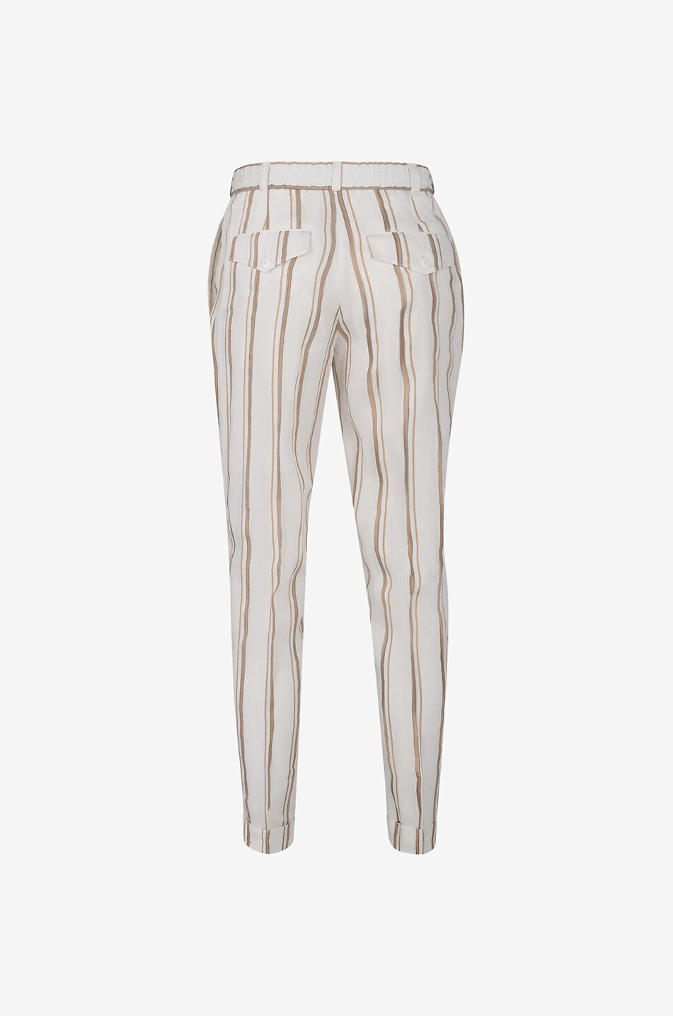 PT TORINO Pantalon chino slim rayé The Rebel Homme Beige clair 2