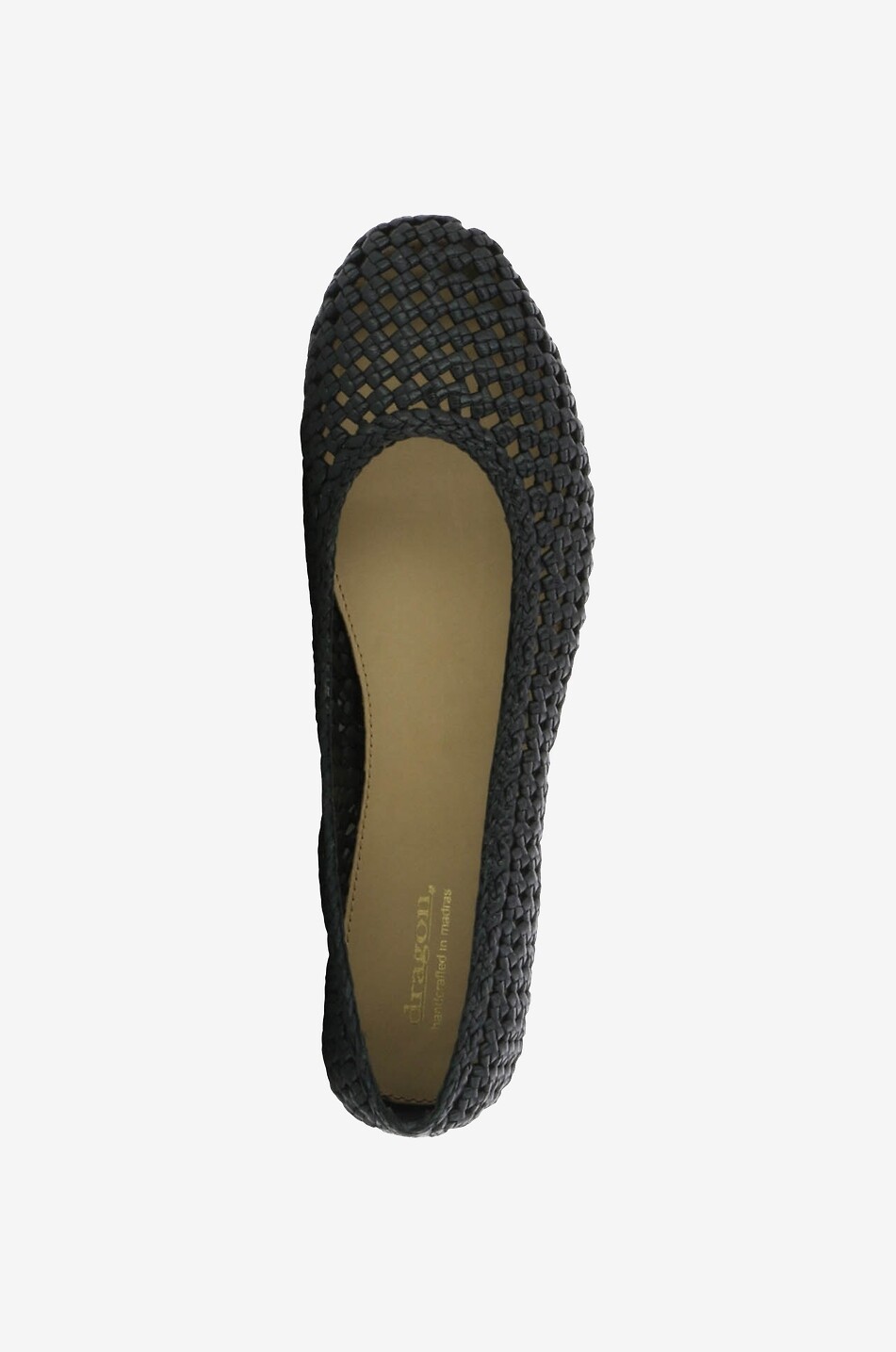 DRAGON Ballerines en cuir véritable Flower Femme NOIR 5