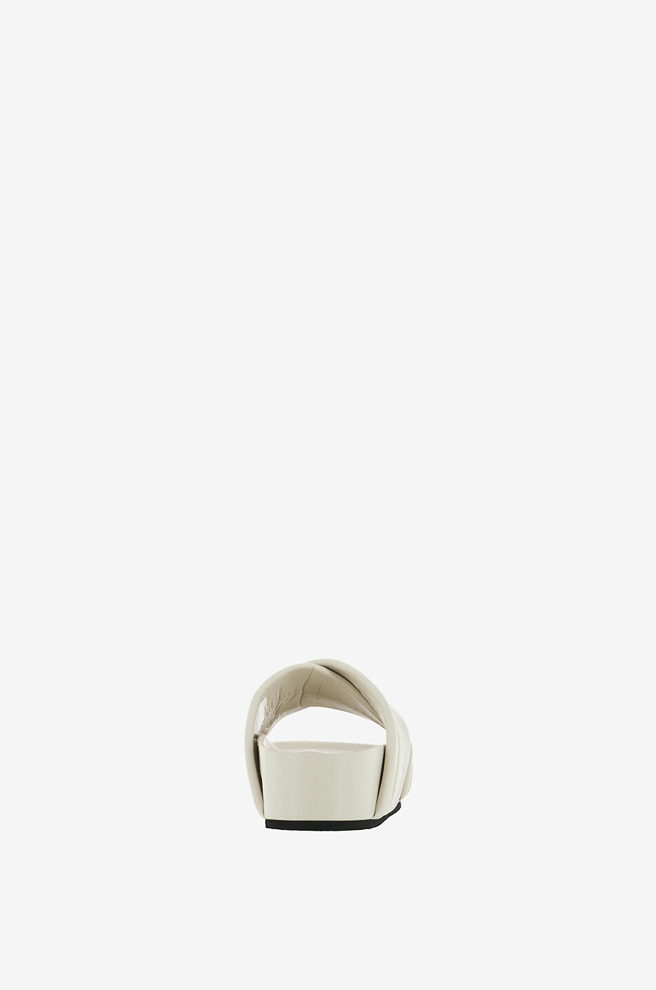 Mules à plateau en cuir synthétique Logo Tape