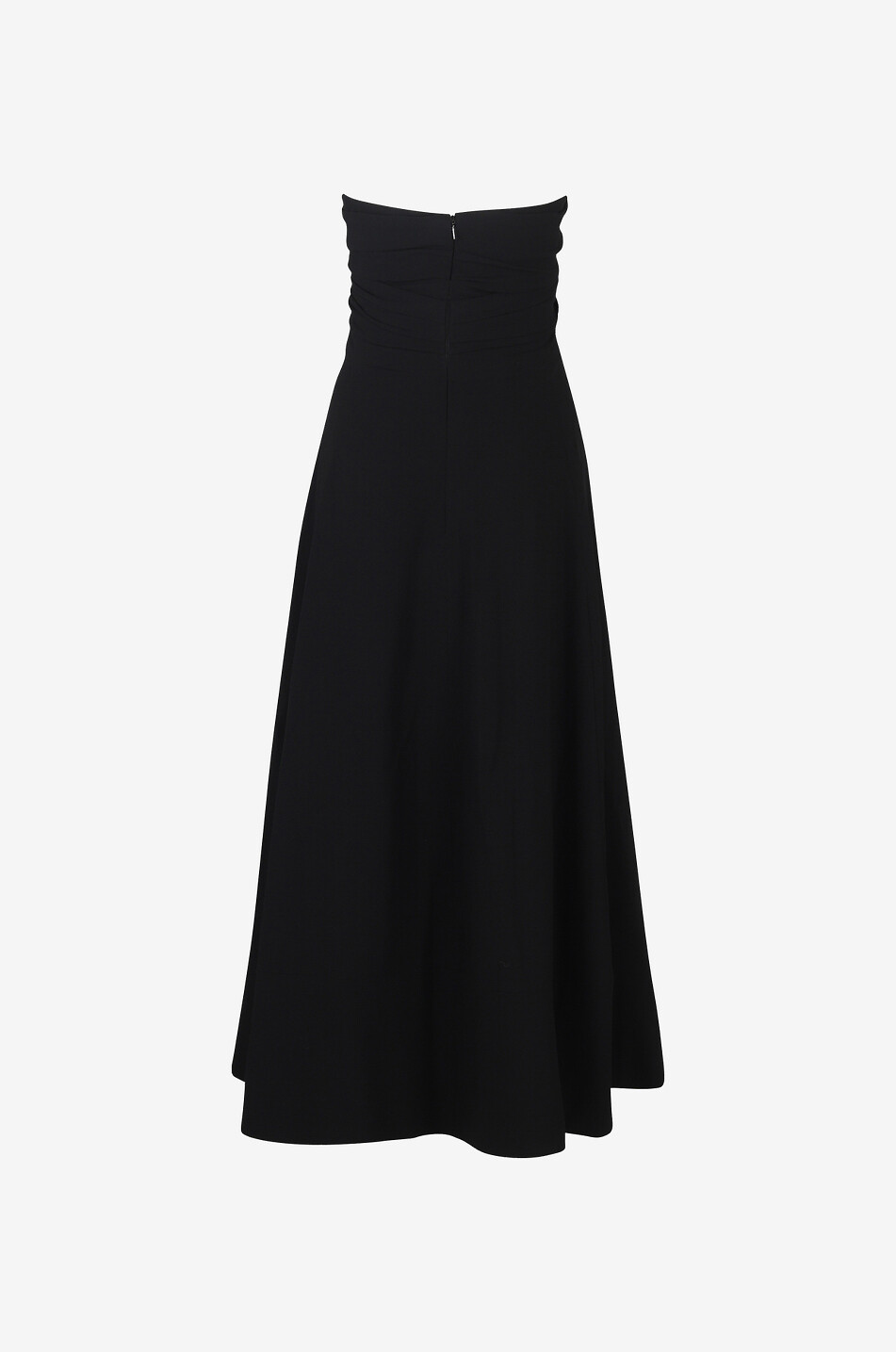 SAINT LAURENT PARIS Langes Bustierkleid aus Crêpe Damen SCHWARZ 2