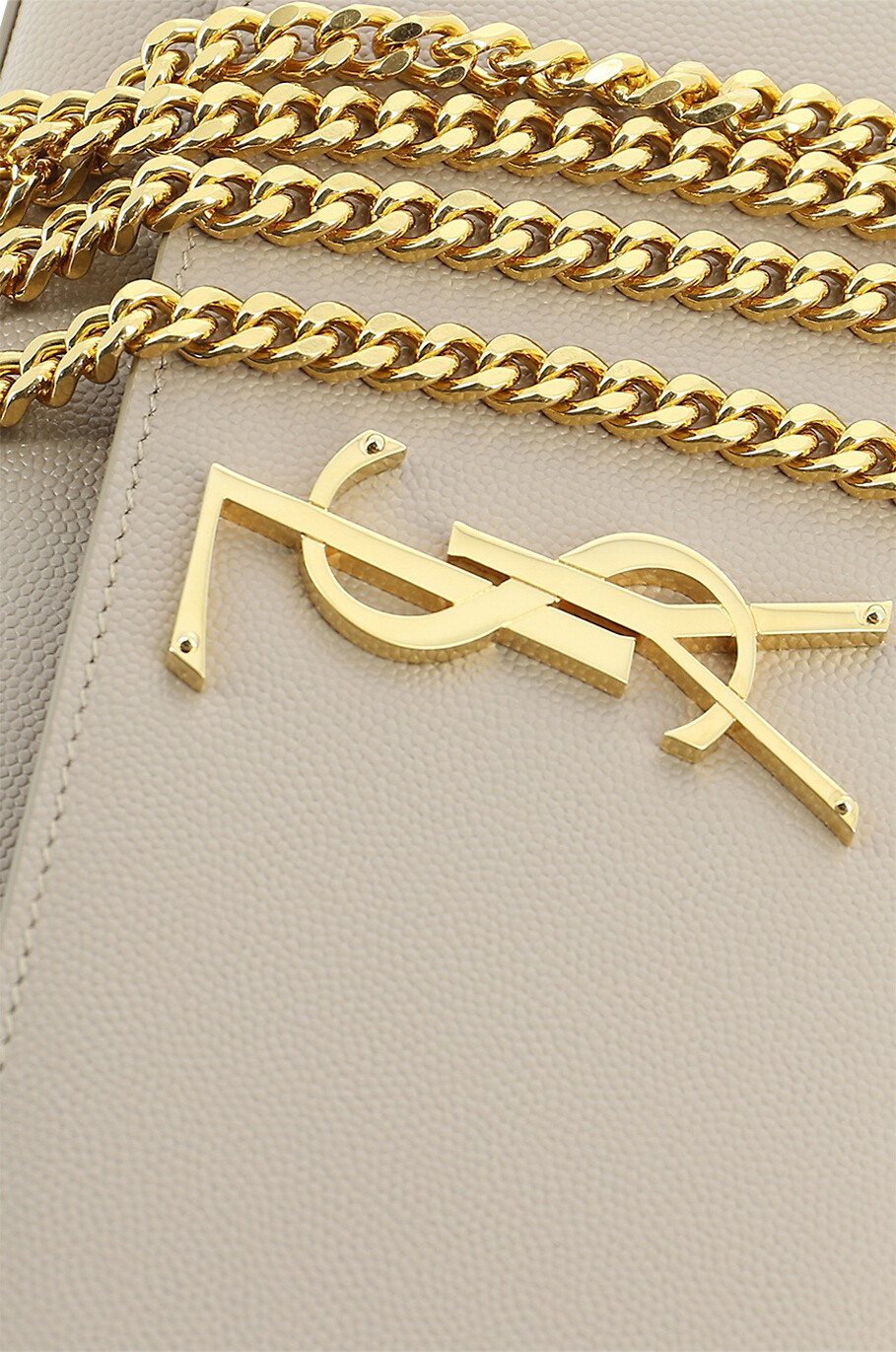 SAINT LAURENT PARIS Schultertasche aus Grain-de-Poudre-Leder Kate Small Damen BEIGE 5
