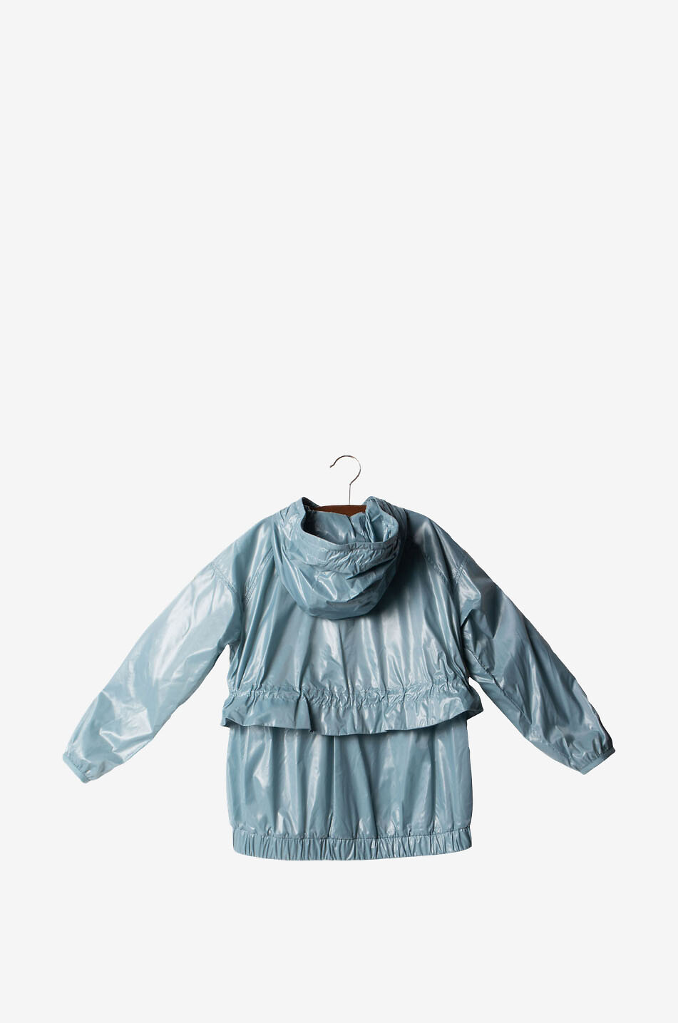 MONCLER Tupeti girl's metallized nylon windbreaker jacket Girl LIGHT BLUE 2