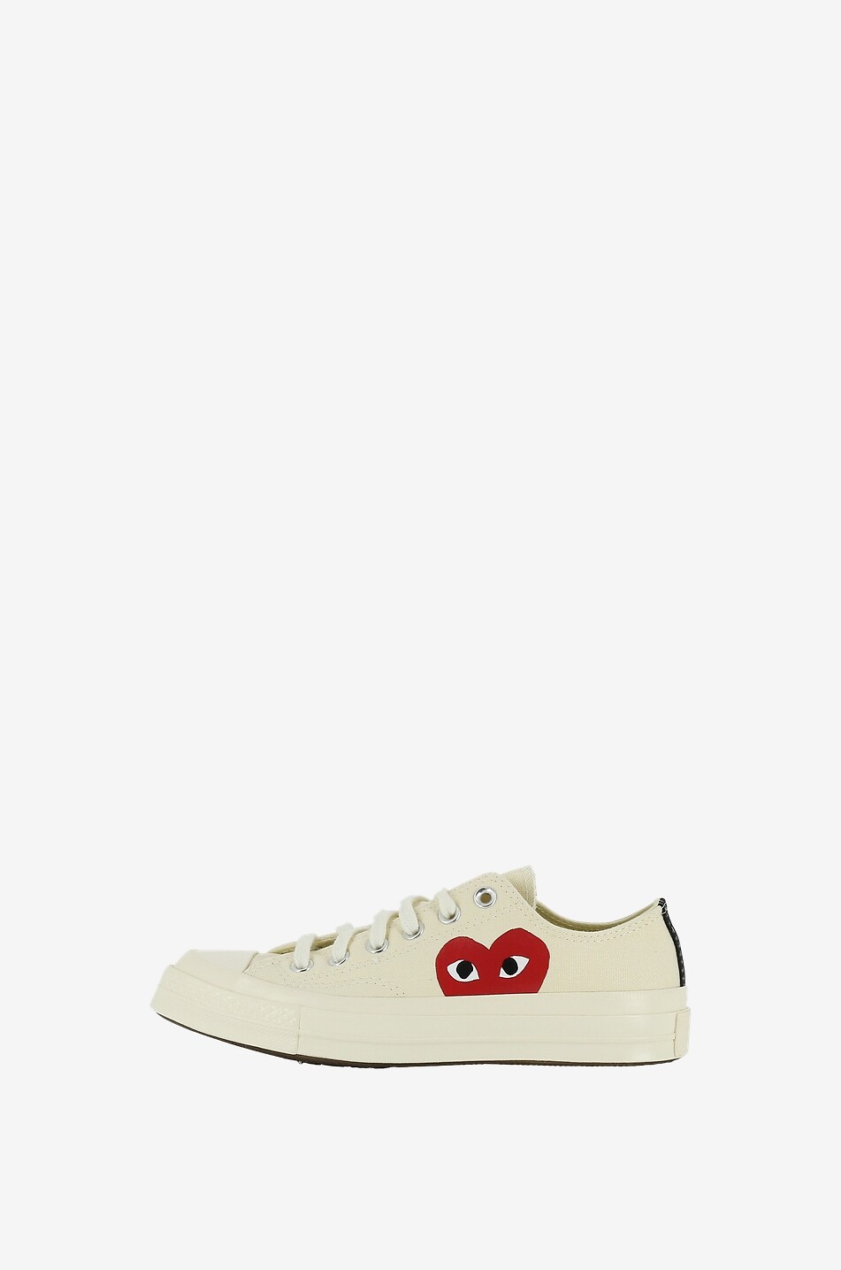COMME DES GARCONS PLAY Niedrige Sneakers aus Baumwolle Chuck 70 CDG Red Heart Damen CREMEFARBEN 3
