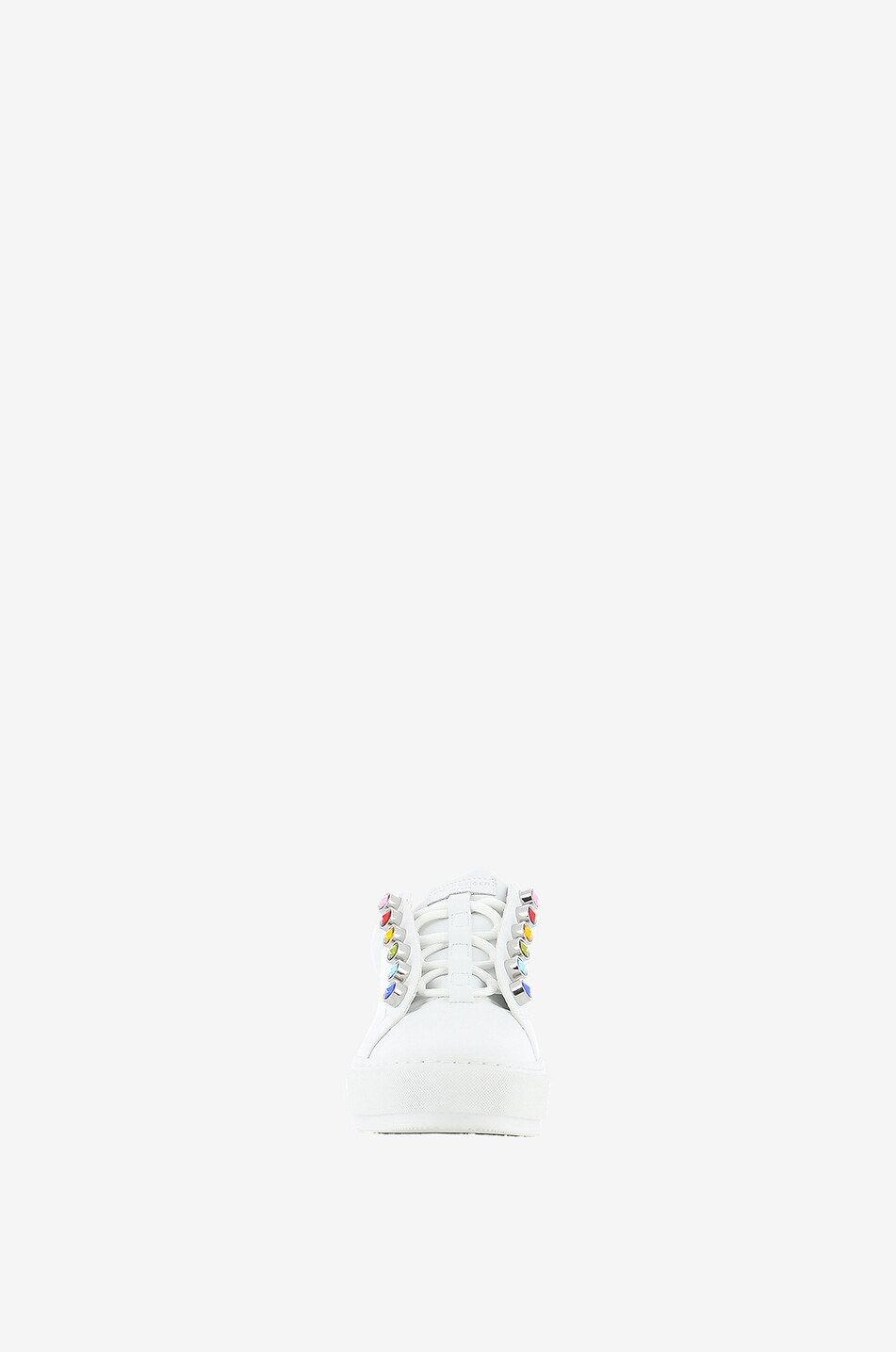 KURT GEIGER LONDON Liviah Chunky Rainbow low-top leather sneakers Women WHITE 2