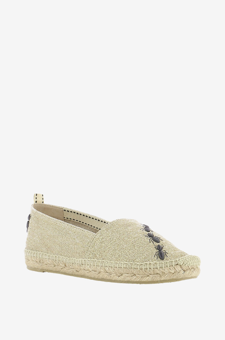 CASTANER Espadrilles en toile scintillante brodée Kendra Bugs Femme DORE 1