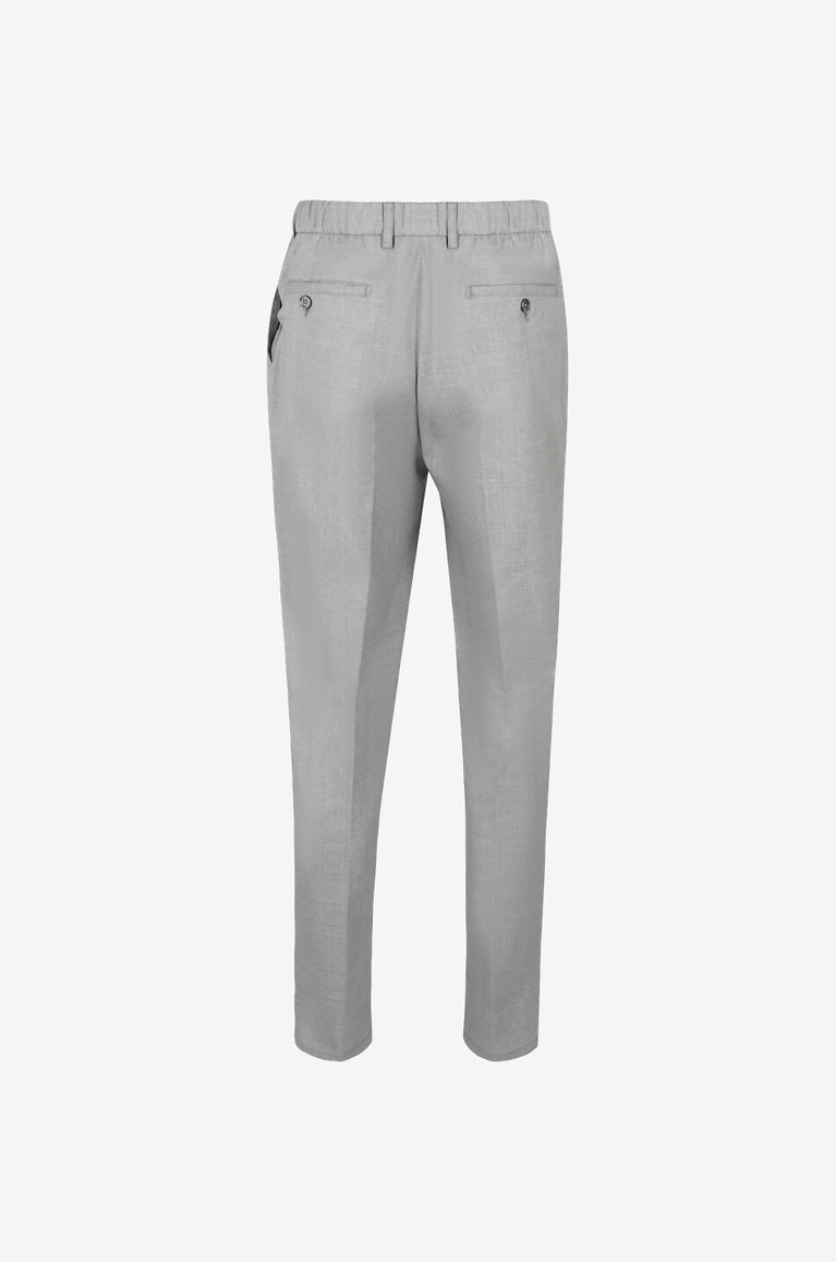 MARCO PESCAROLO Evo classic slim fit wool trousers Men LIGHT GREY 2