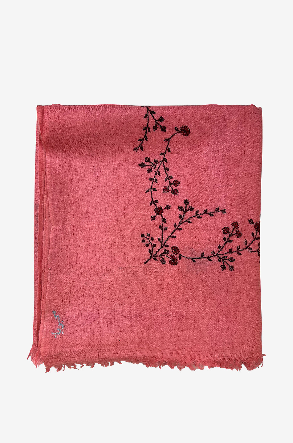 Bestickter Kaschmirschal Minimal Embroidery JOY