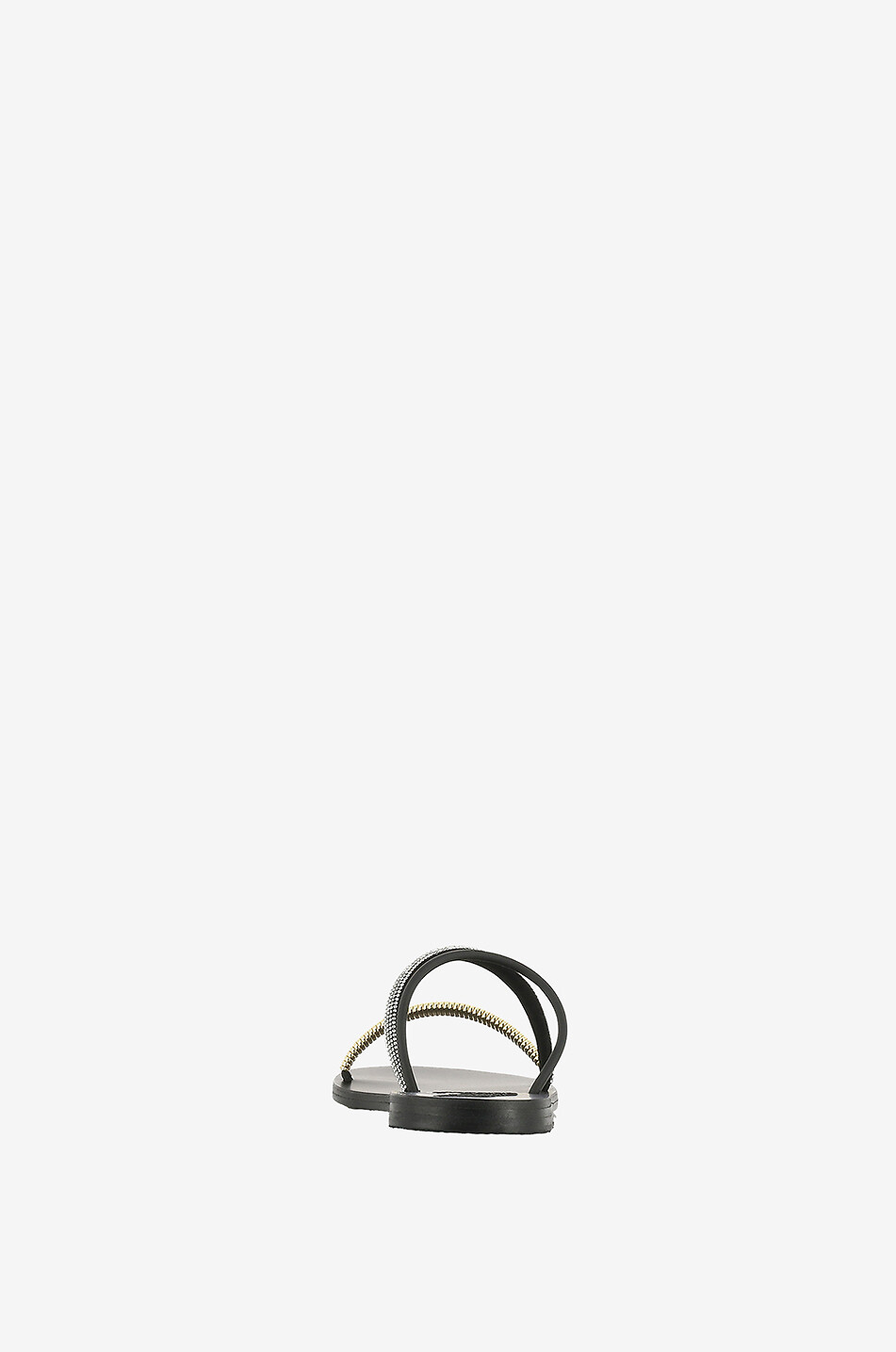 ANCIENT GREEK SANDALS Flache Pantoletten mit Kristallen Polytimi Damen SCHWARZ 4