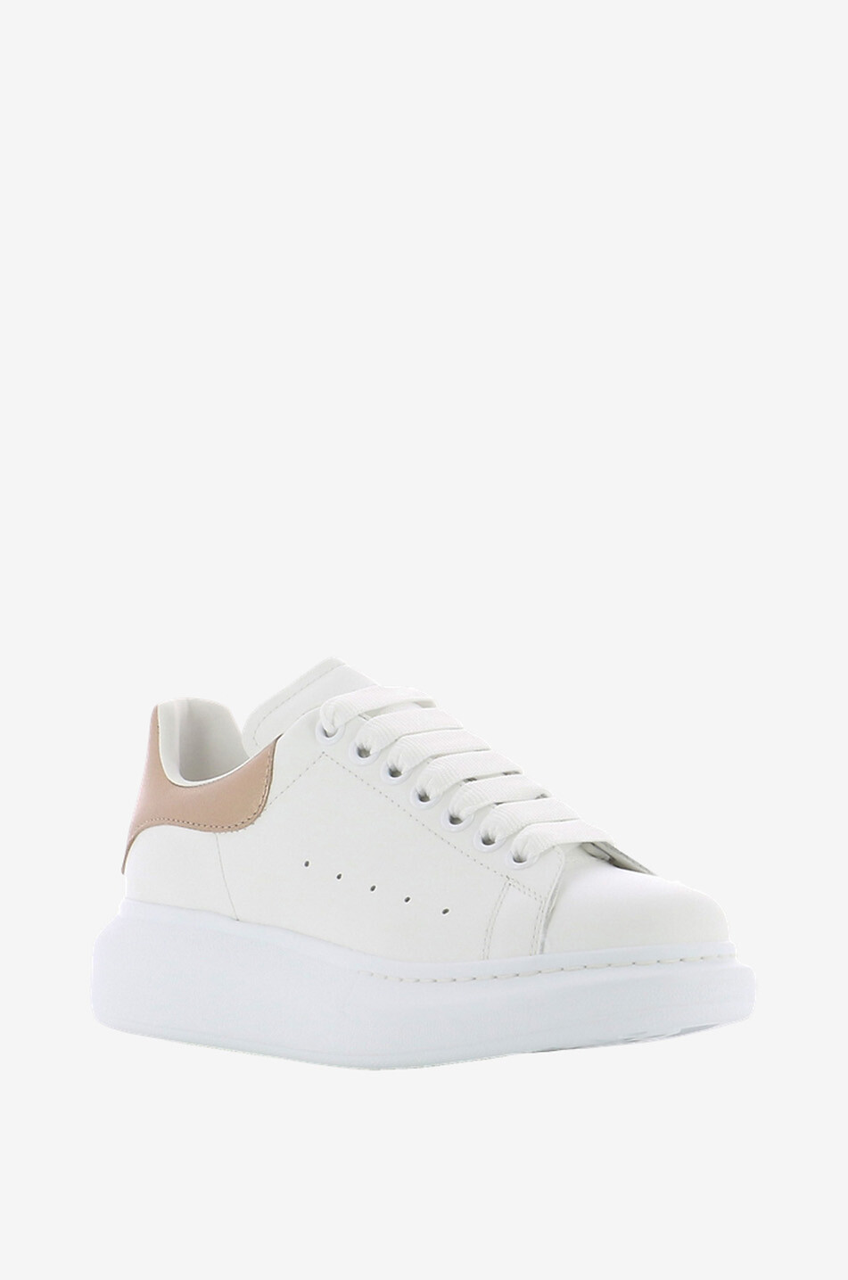 ALEXANDER McQUEEN Ledersneakers mit Metallic-Detail Oversized Damen WEISS 1