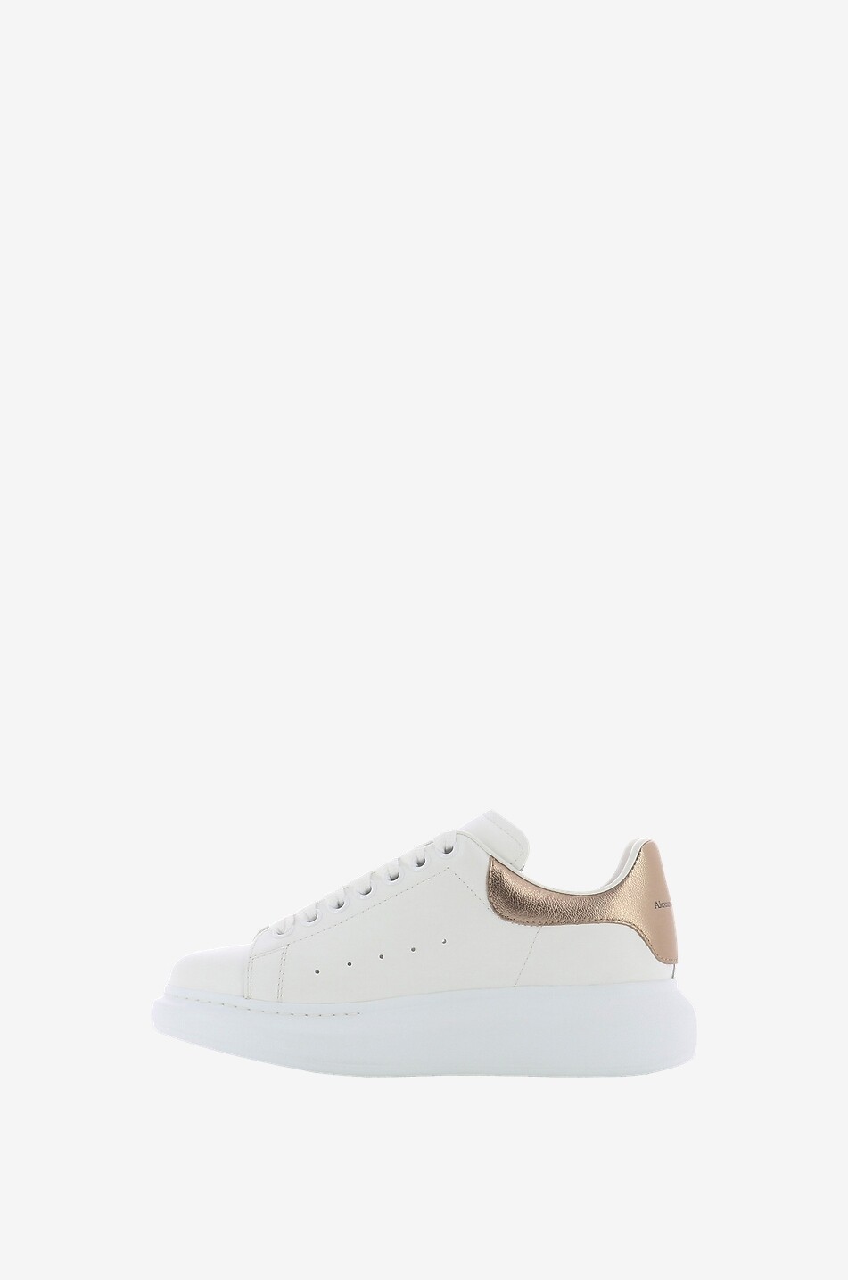 Alexander mcqueen metallic leather sneakers online