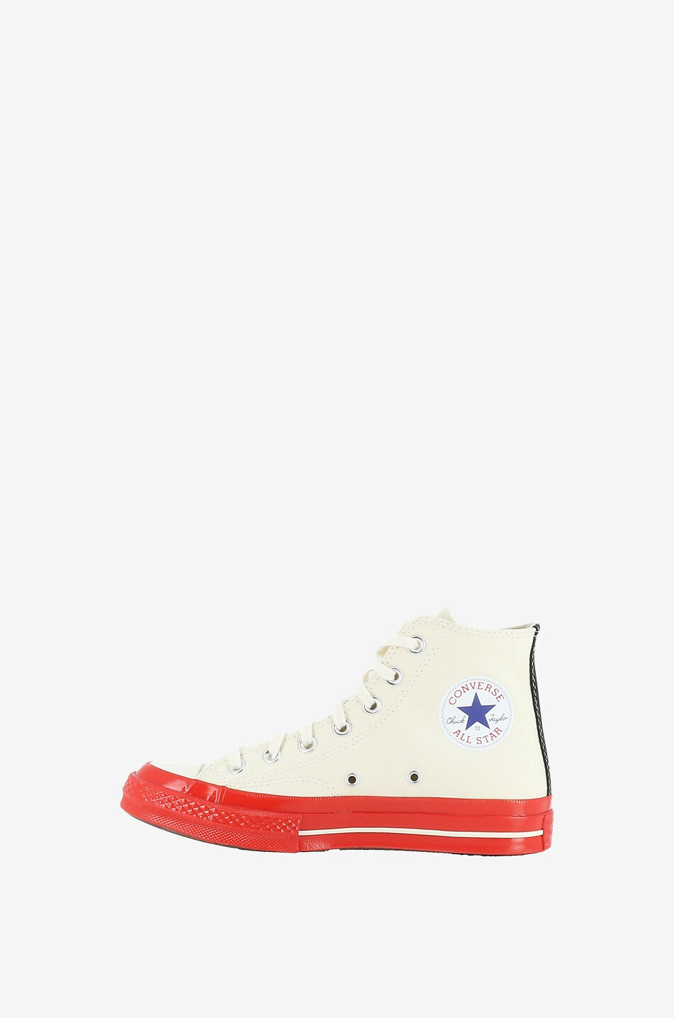 COMME DES GARCONS PLAY Red Heart lace-up high-top sneakers Women EGGSHELL 3