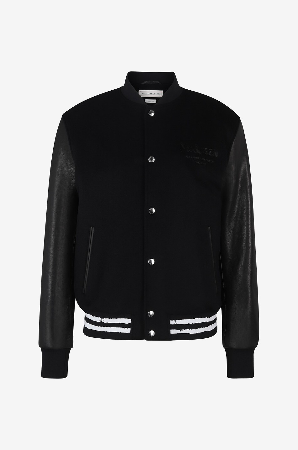 College-Jacke aus Filz und Leder McQUEEN Graffiti