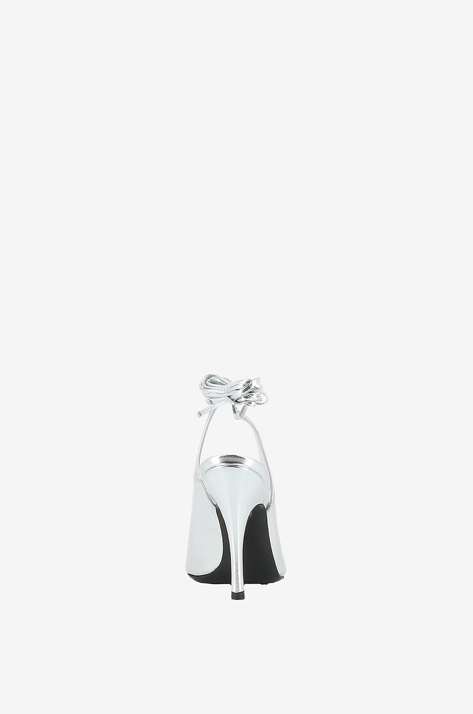 Slingback-Pumps aus silbernem Leder Venus 105