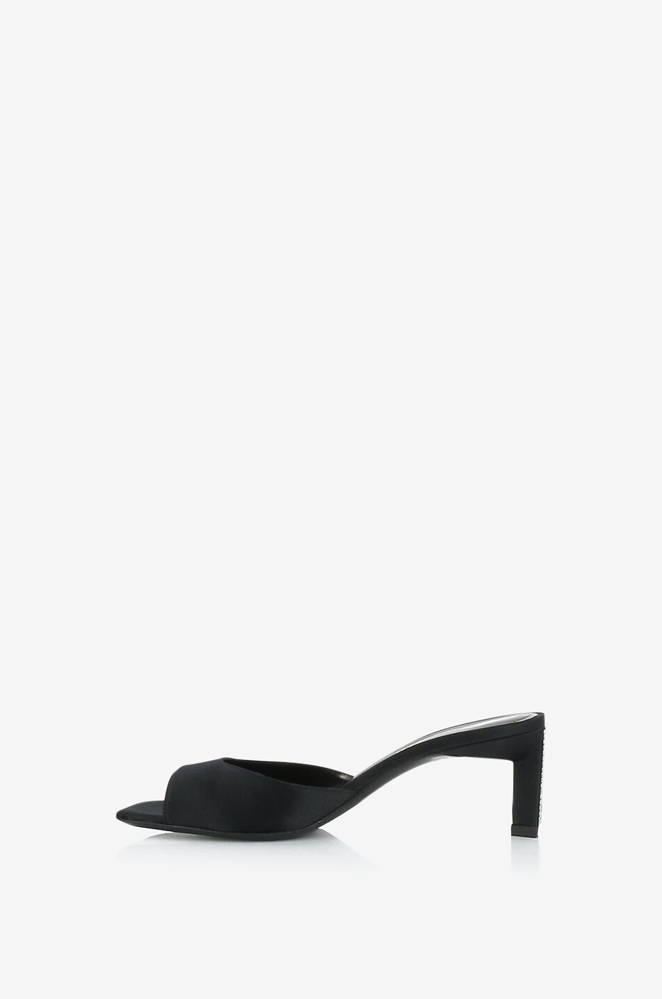 Mules à talon en satin Kaia 55
