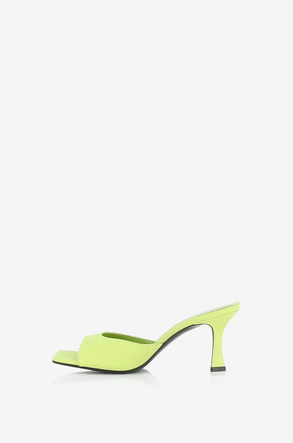 Mules à talon en cuir nappa Anais 75