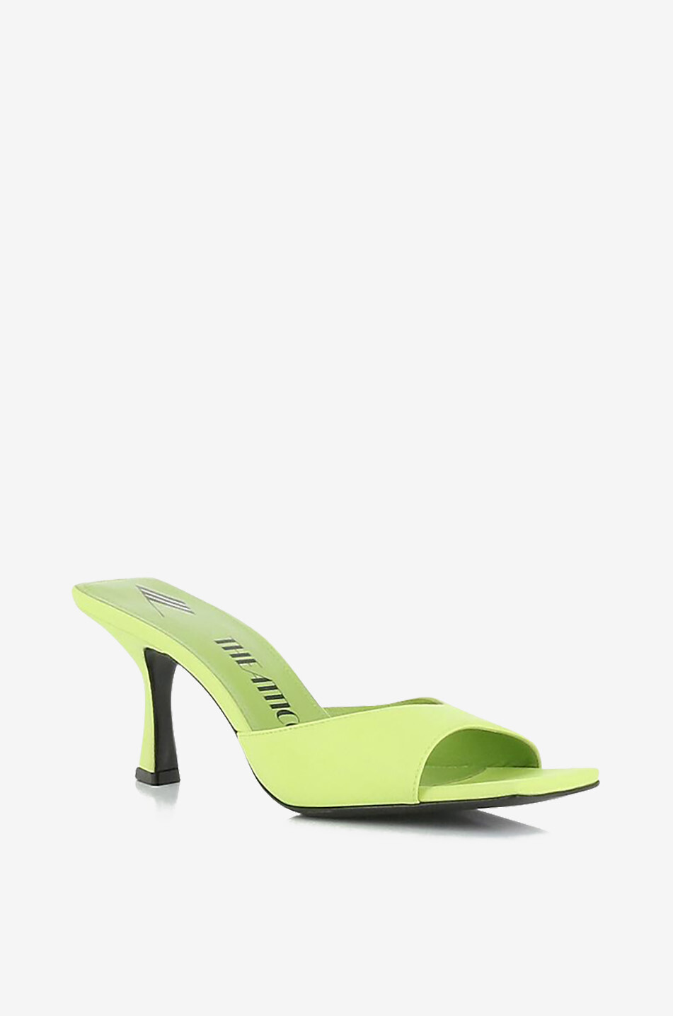 Mules à talon en cuir nappa Anais 75