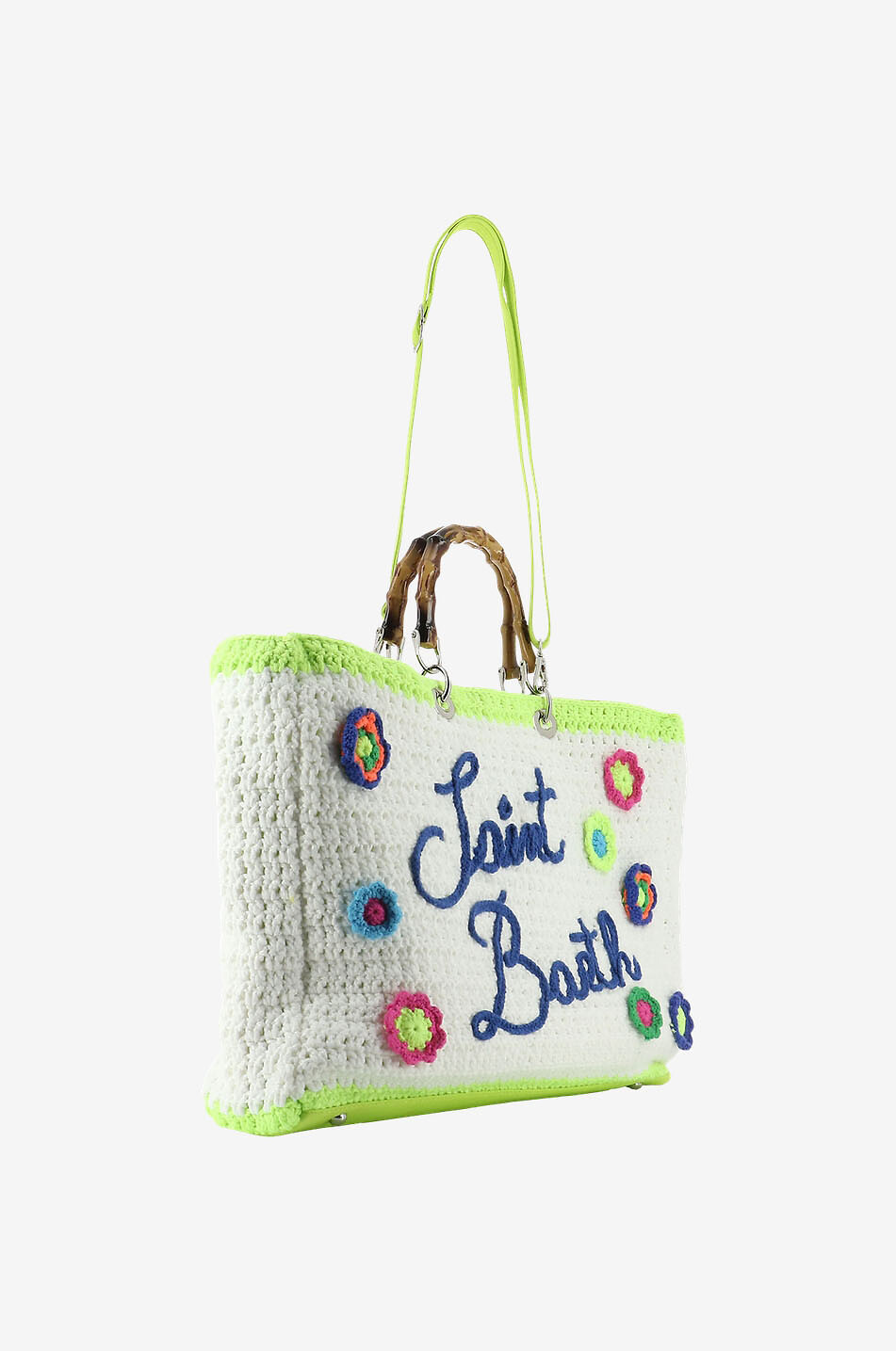 MC2 SAINT BARTH Victoria Flowers crochet tote bag Women MULTI COLOURED 5