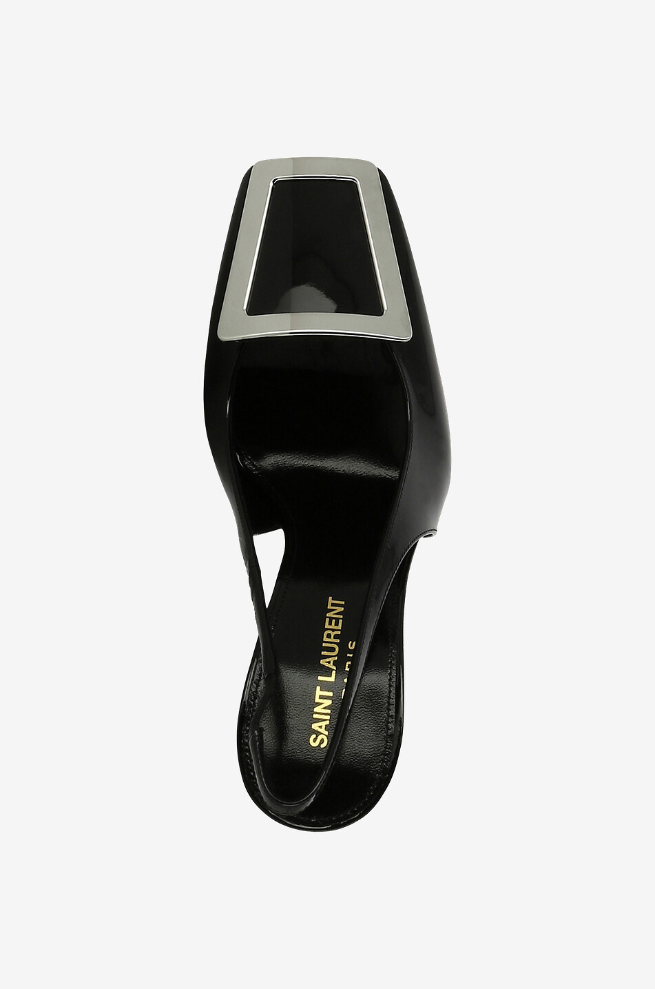 SAINT LAURENT PARIS Escarpins à bride arrière en cuir verni Maxine 115 Femme NOIR 5