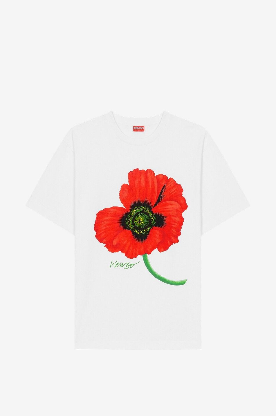 KENZO Poppy printed short sleeved T shirt